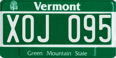 VT license plate XOJ095
