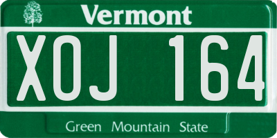 VT license plate XOJ164