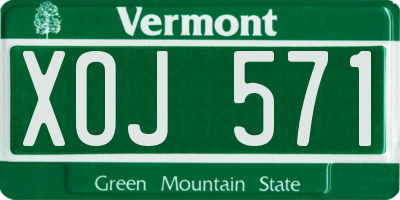 VT license plate XOJ571