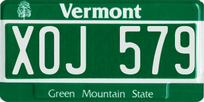 VT license plate XOJ579