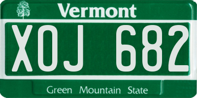 VT license plate XOJ682