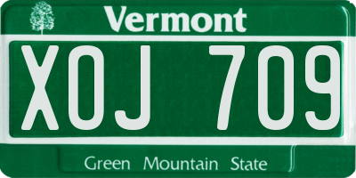 VT license plate XOJ709