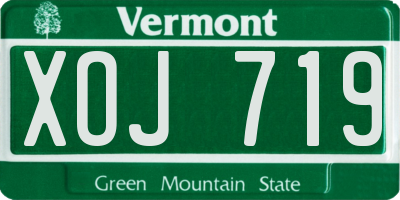VT license plate XOJ719