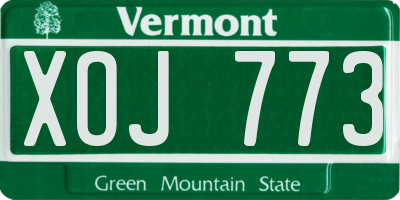 VT license plate XOJ773