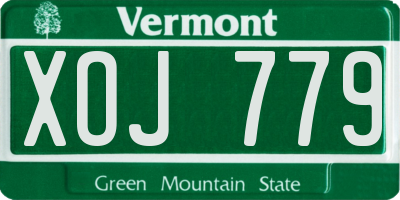 VT license plate XOJ779