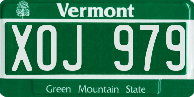 VT license plate XOJ979