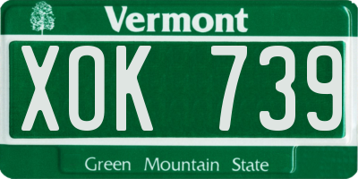 VT license plate XOK739