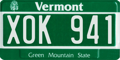 VT license plate XOK941