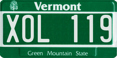 VT license plate XOL119
