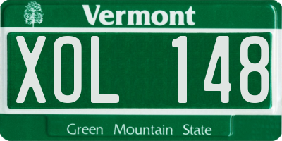 VT license plate XOL148