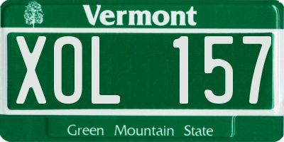 VT license plate XOL157