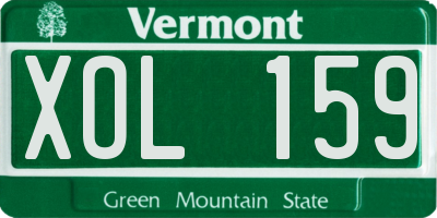 VT license plate XOL159