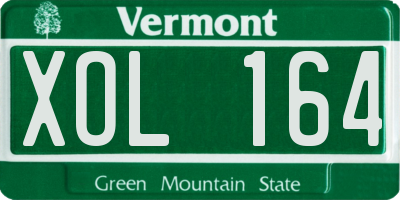 VT license plate XOL164