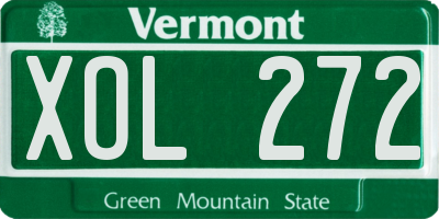 VT license plate XOL272