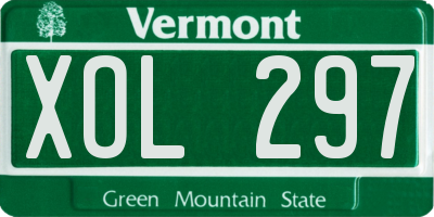 VT license plate XOL297