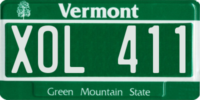 VT license plate XOL411