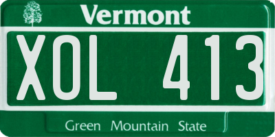 VT license plate XOL413