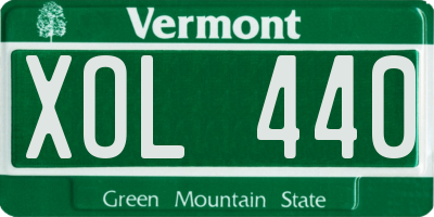 VT license plate XOL440