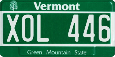 VT license plate XOL446