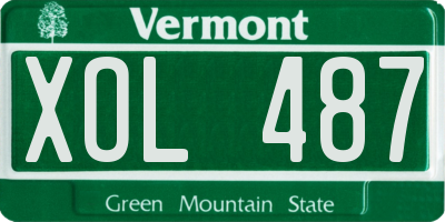 VT license plate XOL487