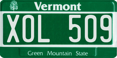 VT license plate XOL509