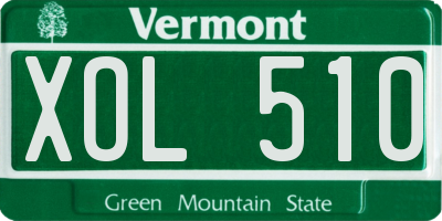 VT license plate XOL510