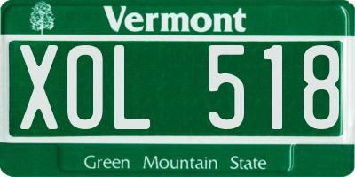 VT license plate XOL518