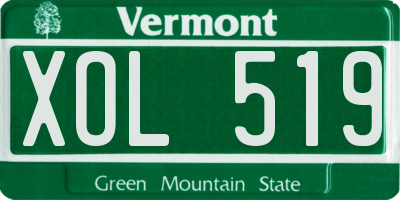 VT license plate XOL519