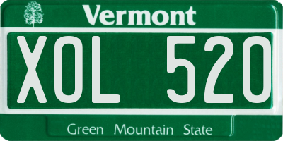 VT license plate XOL520
