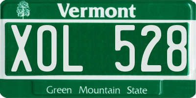 VT license plate XOL528