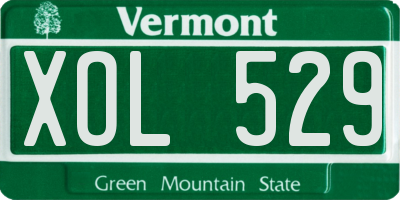 VT license plate XOL529