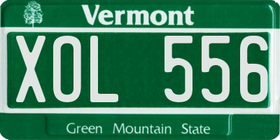 VT license plate XOL556