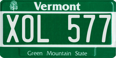 VT license plate XOL577