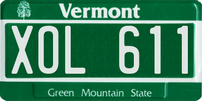 VT license plate XOL611