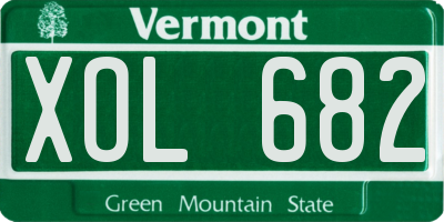 VT license plate XOL682