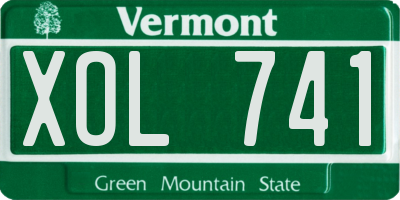 VT license plate XOL741