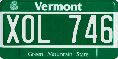 VT license plate XOL746
