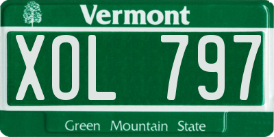 VT license plate XOL797
