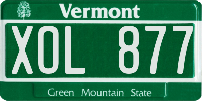 VT license plate XOL877