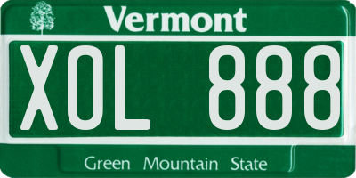 VT license plate XOL888