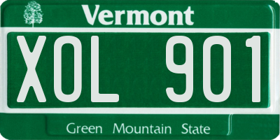 VT license plate XOL901
