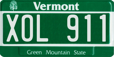 VT license plate XOL911