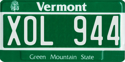 VT license plate XOL944