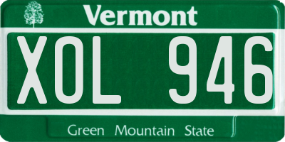 VT license plate XOL946