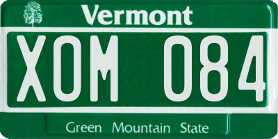 VT license plate XOM084