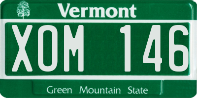 VT license plate XOM146