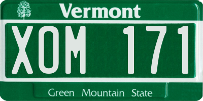 VT license plate XOM171