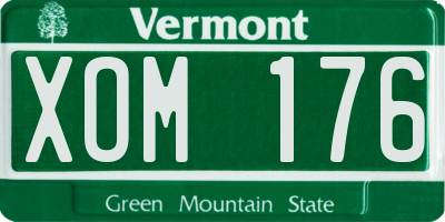 VT license plate XOM176
