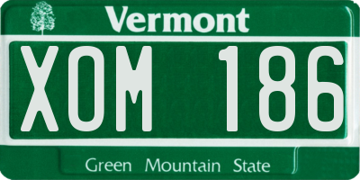 VT license plate XOM186