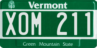 VT license plate XOM211